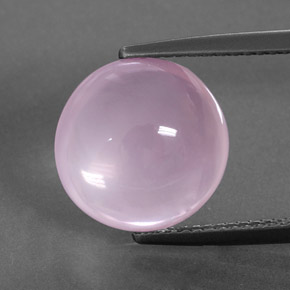 Quartz rose rose naturelle coupe roude, 7,23 ct, transparent