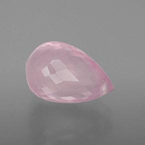 Quartz Rose Rose rosé moyen naturelle Briolette, 4.03 ct, Transparent