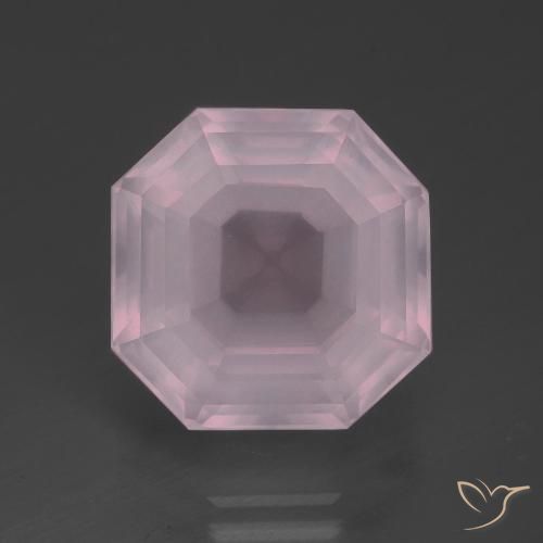 13.89ct Naturel Rose bubblegum Quartz Rose, Taille émeraude, Transparent