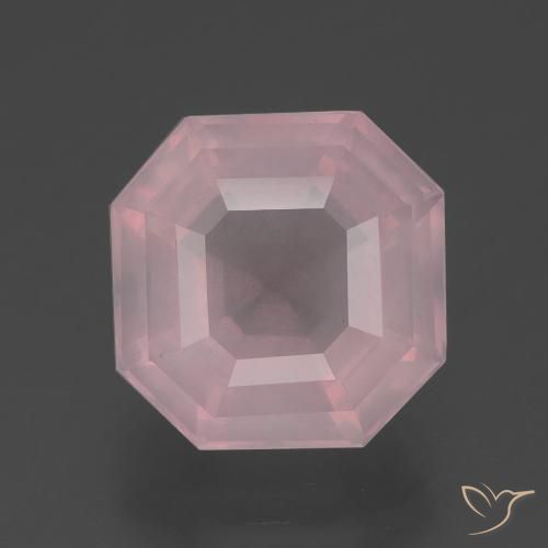 5.41ct Naturel Rose Quartz Rose, Taille émeraude, Transparent