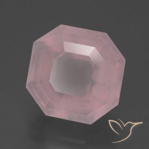 Quartz rose Rose rosé moyen naturelle Octogone / coupe Émeraude, 6.76 ct, Transparent