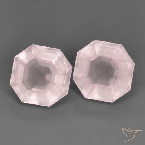 Shop natural 13.64ct Rose léger Quartz rose gems, Octogone / coupe Émeraude, from Afrique du Sud at GemSelect. In stock, global shipping!