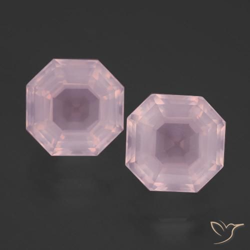 Achetez naturel 8,91ct rose quartz rose gems, taille émeraude, en provenance afrique du sud chez gemselect. en stock, livraison internationale!
