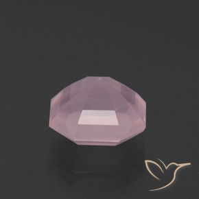 Quartz rose Rose naturelle Octogone / coupe Émeraude, 4.12 ct, Transparent