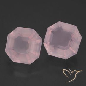Shop natural 9.80ct Rose clair Quartz rose gems, Octogone / coupe Émeraude, from Afrique du Sud at GemSelect. In stock, global shipping!