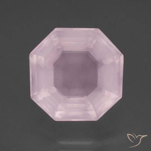 10.48ct Naturel Rose bubblegum Quartz Rose, Taille émeraude, Transparent