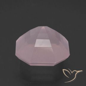 Quartz rose Rose naturelle Octogone / coupe Émeraude, 12.66 ct, Transparent