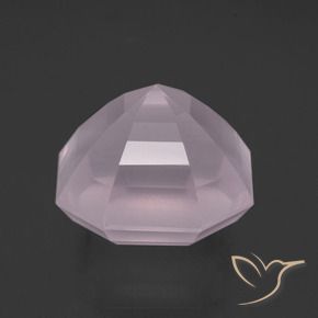 Quartz rose Rose clair naturelle Octogone / coupe Émeraude, 14.01 ct, Transparent
