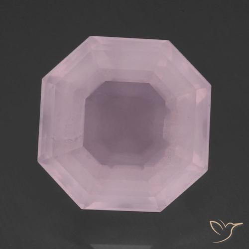 14.53ct Naturel Rose Quartz Rose, Taille émeraude, Transparent
