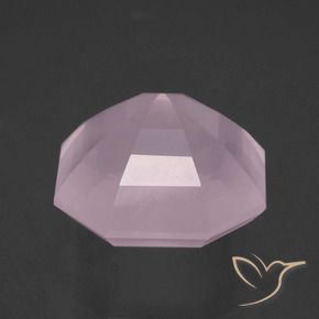 Quartz rose Rose naturelle Octogone / coupe Émeraude, 14.53 ct, Transparent