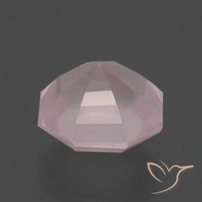 Quartz rose Rose léger naturelle Octogone / coupe Émeraude, 4.23 ct, Transparent