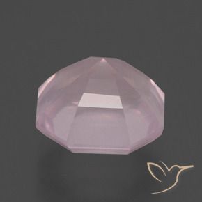 Quartz rose Rose rosé très clair naturelle Octogone / coupe Émeraude, 4.74 ct, Transparent