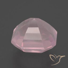 Quartz rose Rose rosé moyen naturelle Octogone / coupe Émeraude, 6.97 ct, Transparent