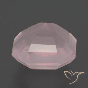 Quartz rose Rose clair naturelle Octogone / coupe Émeraude, 8.64 ct, Transparent