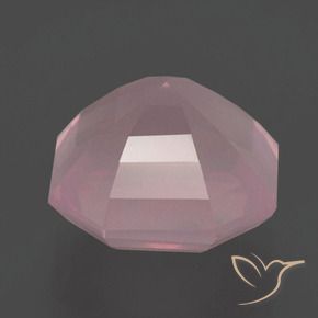 Quartz rose Rose moyen naturelle Octogone / coupe Émeraude, 8.70 ct, Transparent