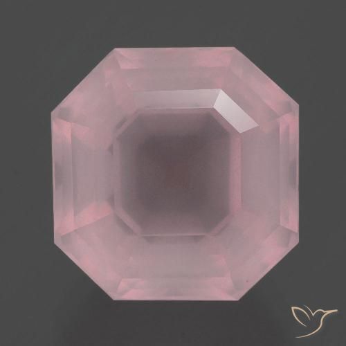 9.53ct Naturel Rose Quartz Rose, Taille émeraude, Transparent