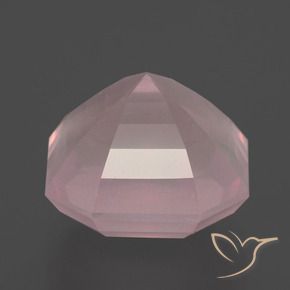 Quartz rose Rose rosé moyen naturelle Octogone / coupe Émeraude, 9.06 ct, Transparent