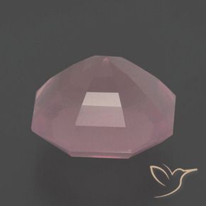 Quartz rose Rose rosé moyen naturelle Octogone / coupe Émeraude, 11.18 ct, Transparent