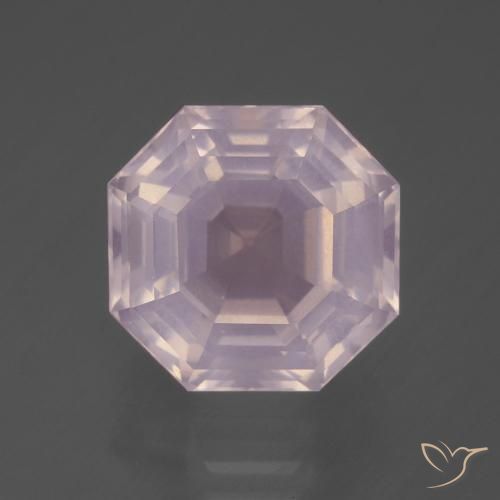 7.88ct Naturel Rose clair Quartz Rose, Taille émeraude, Transparent