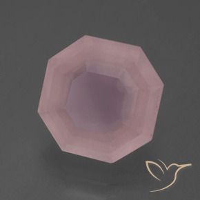Quartz rose Rose clair naturelle Octogone / coupe Émeraude, 7.99 ct, Transparent