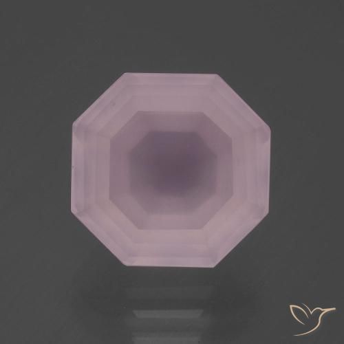 7.34ct Naturel Rose clair Quartz Rose, Taille émeraude, Transparent