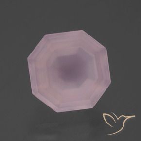 Quartz rose Rose clair naturelle Octogone / coupe Émeraude, 7.34 ct, Transparent