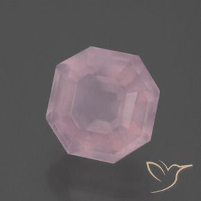 Quartz rose Rose moyen naturelle Octogone / coupe Émeraude, 3.88 ct, Transparent