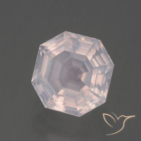 Quartz rose Rose très clair naturelle Octogone / coupe Émeraude, 3.05 ct, Transparent