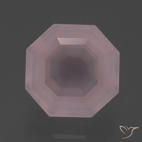 5.75ct Naturel Rose clair Quartz Rose, Taille émeraude, Transparent