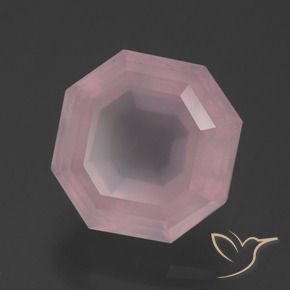 Quartz rose Rose naturelle Octogone / coupe Émeraude, 5.86 ct, Transparent