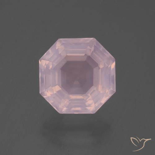 5.94ct Naturel Rose Quartz Rose, Taille émeraude, Transparent