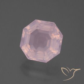 Quartz rose Rose naturelle Octogone / coupe Émeraude, 5.94 ct, Transparent