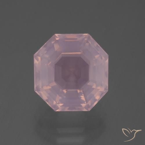 5.77ct Naturel Rose Quartz Rose, Taille émeraude, Transparent
