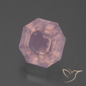 Quartz rose Rose naturelle Octogone / coupe Émeraude, 5.77 ct, Transparent