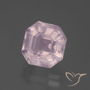 Quartz rose Rose clair naturelle Octogone / coupe Émeraude, 5.87 ct, Transparent