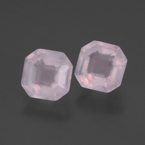 Achetez naturel 3,07ct rose quartz rose gems, taille émeraude, en provenance afrique du sud chez gemselect. en stock, livraison internationale!