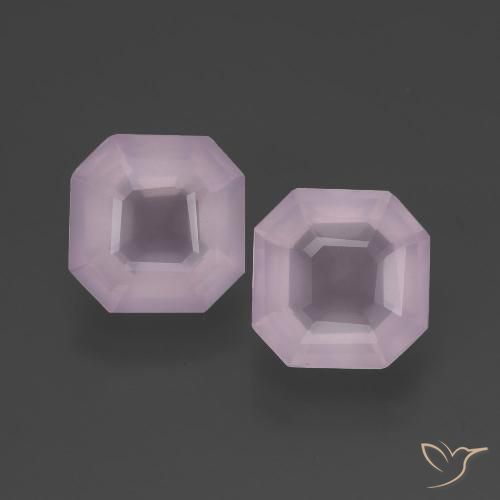 4.64ctw Naturel Rose clair Quartz Rose, Taille émeraude, Transparent
