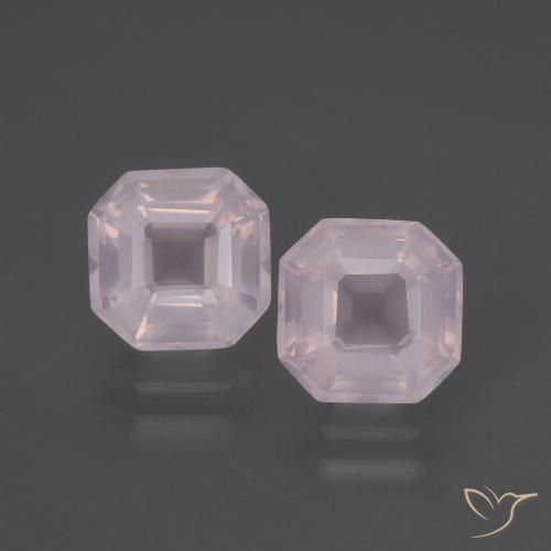 3.80ctw Naturel Rose bubblegum Quartz Rose, Taille émeraude, Transparent