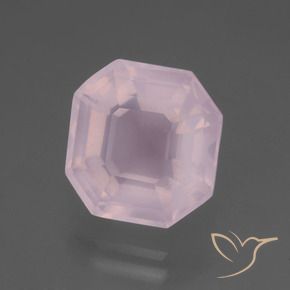 Quartz rose Rose bubblegum naturelle Octogone / coupe Émeraude, 7.39 ct, Transparent