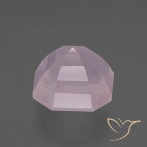Quartz rose Rose bubblegum naturelle Octogone / coupe Émeraude, 7.39 ct, Transparent