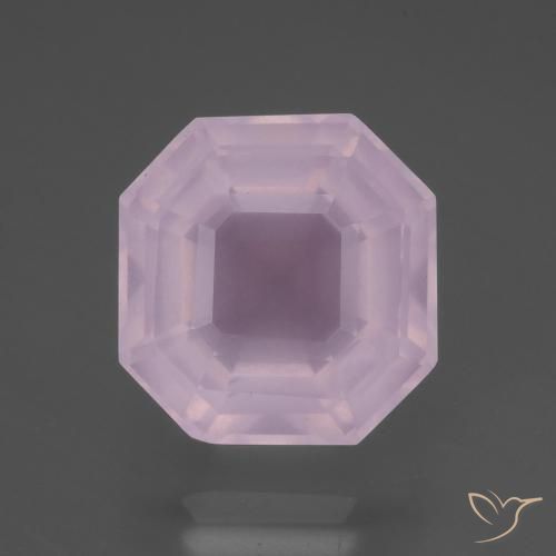 9.17ct Naturel Rose bubblegum Quartz rose, Taille émeraude, Transparent