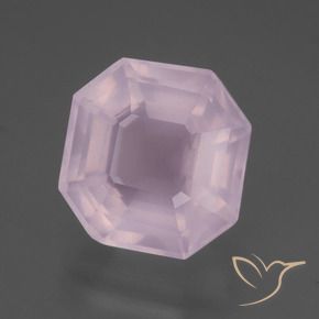 Quartz rose Rose bubblegum naturelle Octogone / coupe Émeraude, 9.17 ct, Transparent