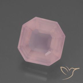 Quartz rose Rose moyen naturelle Octogone / coupe Émeraude, 7.07 ct, Transparent
