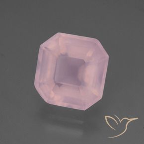 Quartz rose Rose moyen naturelle Octogone / coupe Émeraude, 5.65 ct, Transparent