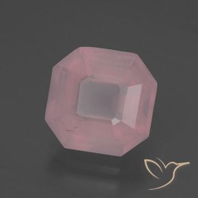 Quartz rose Rose naturelle Octogone / coupe Émeraude, 5.14 ct, Transparent