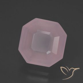 Quartz rose Rose léger naturelle Octogone / coupe Émeraude, 5.73 ct, Transparent