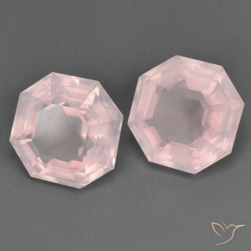 Shop natural 6.52ct Rose clair Quartz rose gems, Octogone / coupe Émeraude, from Afrique du Sud at GemSelect. In stock, global shipping!