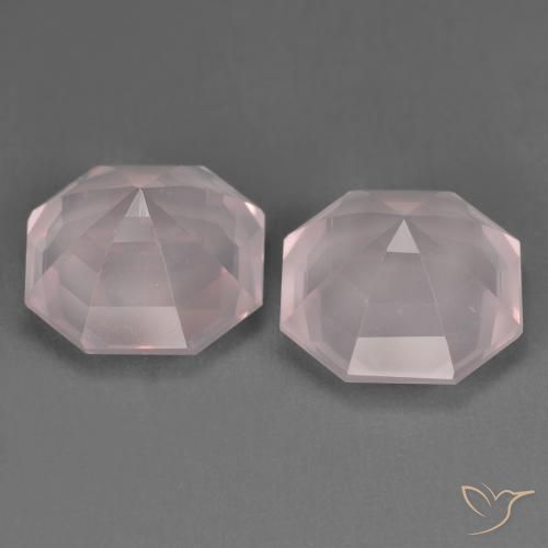 Shop natural 6.52ct Rose clair Quartz rose gems, Octogone / coupe Émeraude, from Afrique du Sud at GemSelect. In stock, global shipping!