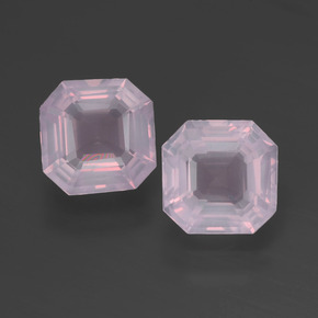 Achetez naturel ct rose quartz rose gems, taille émeraude, en provenance afrique du sud chez gemselect. en stock, livraison internationale!