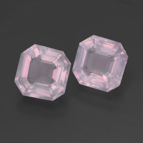 Achetez naturel ct rose quartz rose gems, taille émeraude, en provenance afrique du sud chez gemselect. en stock, livraison internationale!